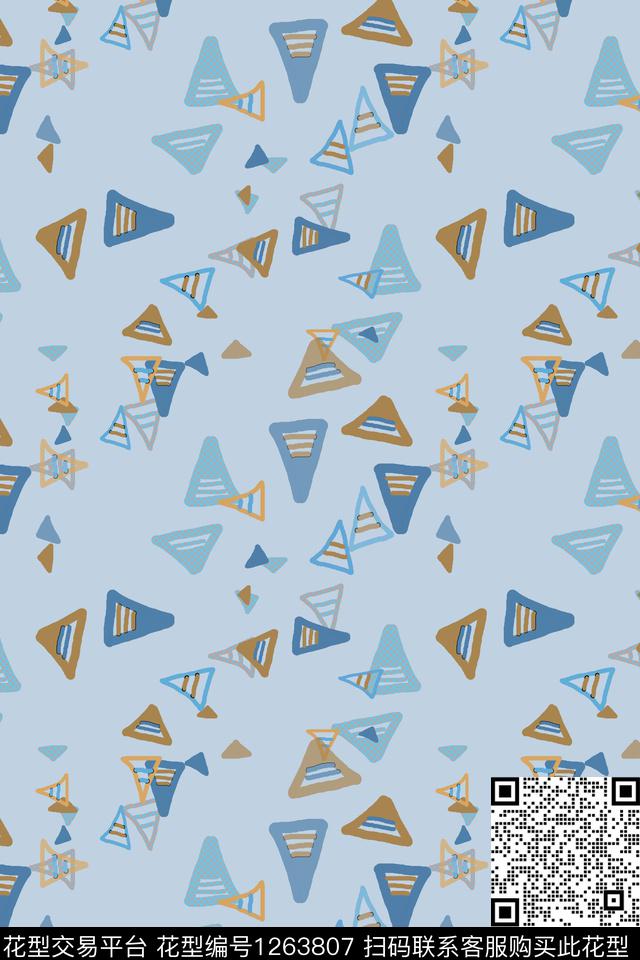 几何抽象手绘线条笔触传统印花华亿平台下载（图片编号: 1263807） - 瓦栏（Walan）