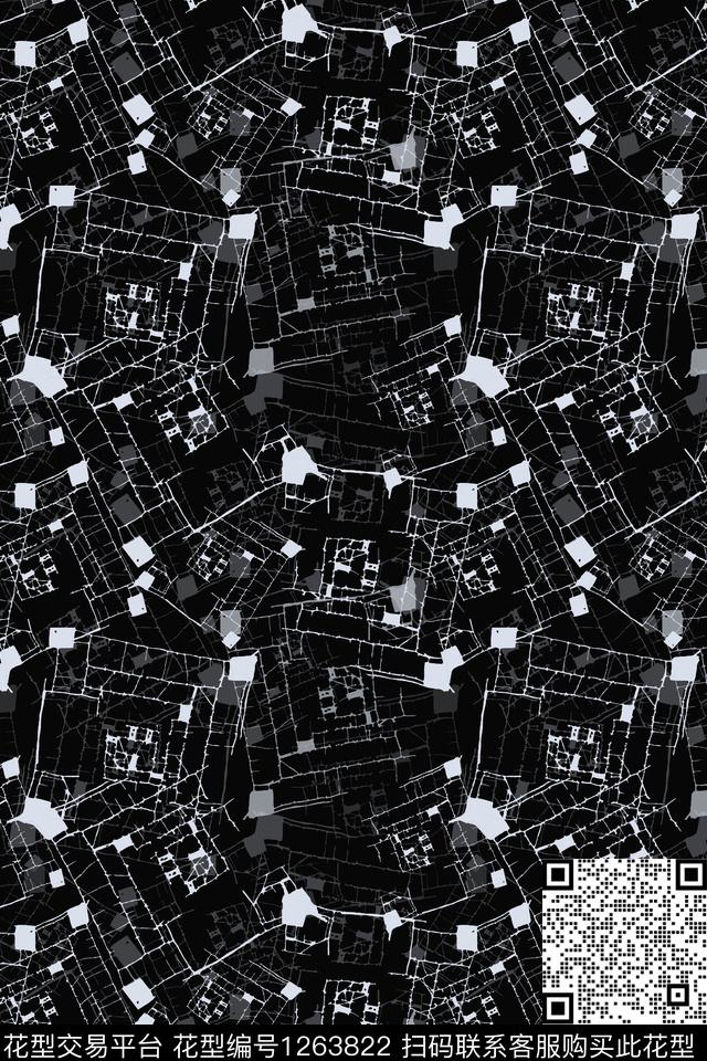 几何抽象手绘线条笔触传统印花华亿平台下载（图片编号: 1263822） - 瓦栏（Walan）