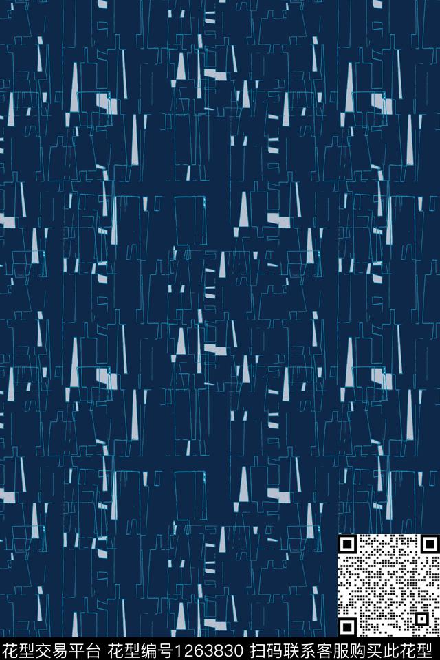 几何抽象手绘线条笔触传统印花华亿平台下载（图片编号: 1263830） - 瓦栏（Walan）