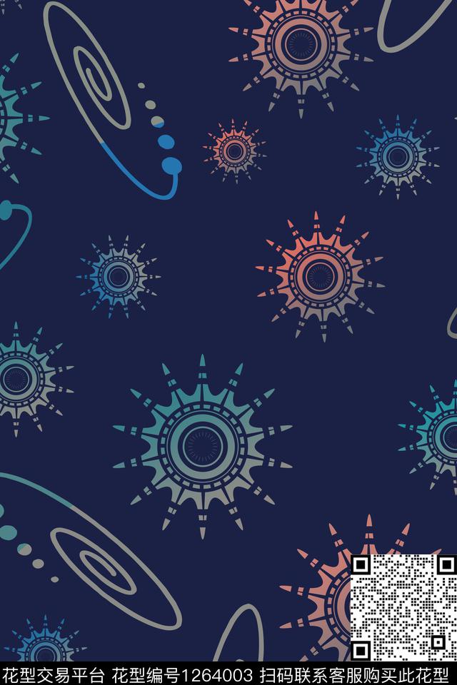 趣味抽象细碎星尘数码印花华亿平台下载（图片编号: 1264003） - 瓦栏（Walan）