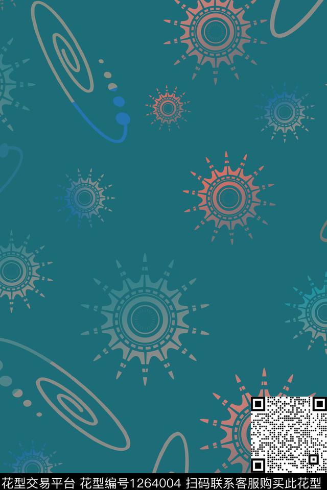 趣味抽象细碎星尘数码印花华亿平台下载（图片编号: 1264004） - 瓦栏（Walan）