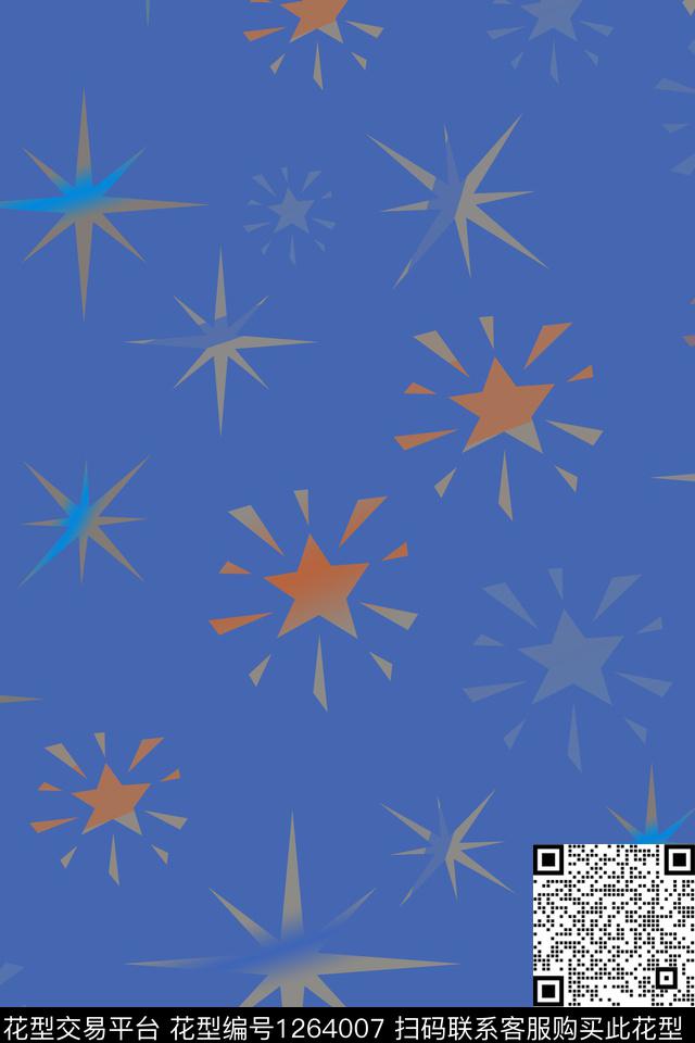 趣味抽象细碎星尘数码印花华亿平台下载（图片编号: 1264007） - 瓦栏（Walan）