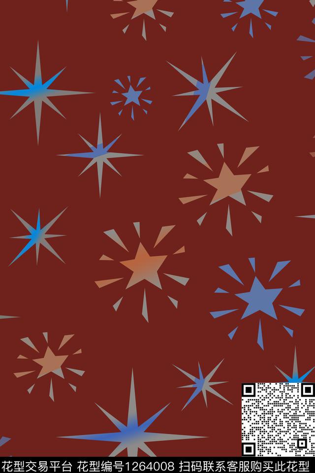 趣味抽象细碎星尘数码印花华亿平台下载（图片编号: 1264008） - 瓦栏（Walan）