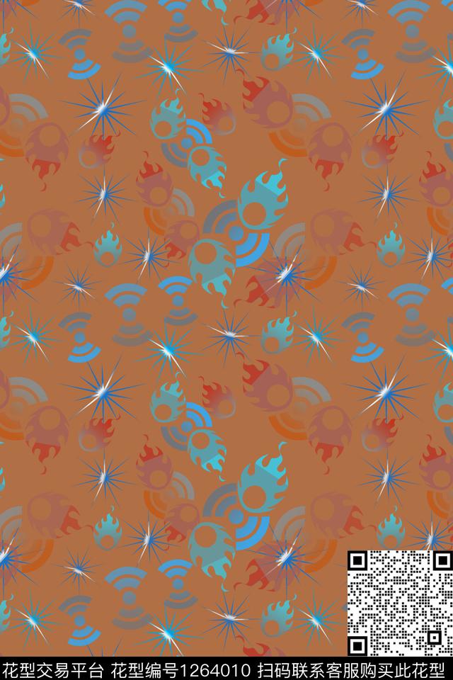 趣味抽象细碎星尘数码印花华亿平台下载（图片编号: 1264010） - 瓦栏（Walan）