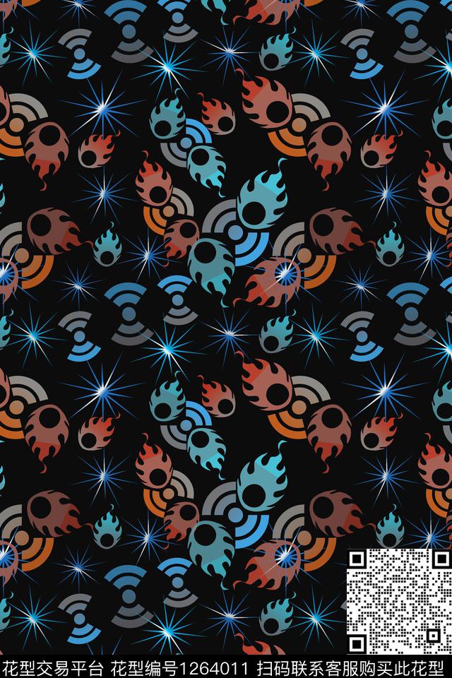 趣味抽象细碎星尘数码印花华亿平台下载（图片编号: 1264011） - 瓦栏（Walan）