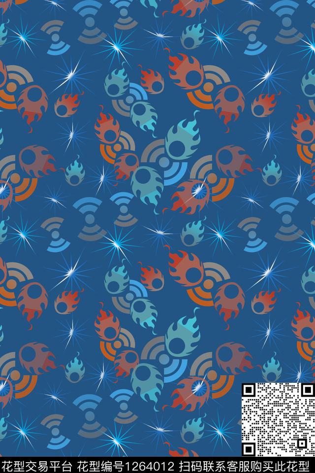 趣味抽象细碎星尘数码印花华亿平台下载（图片编号: 1264012） - 瓦栏（Walan）
