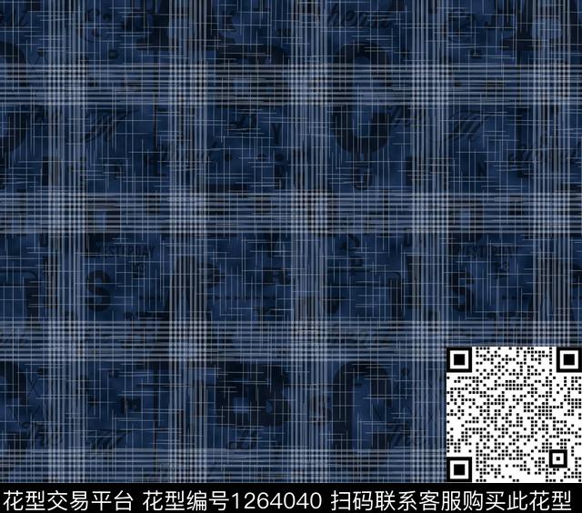 字母格子底纹数码印花华亿平台下载（图片编号: 1264040） - 瓦栏（Walan）