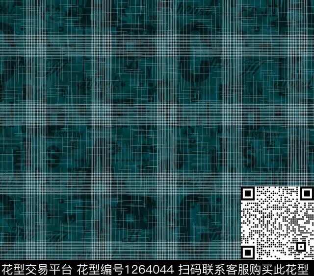 字母格子底纹数码印花华亿平台下载（图片编号: 1264044） - 瓦栏（Walan）