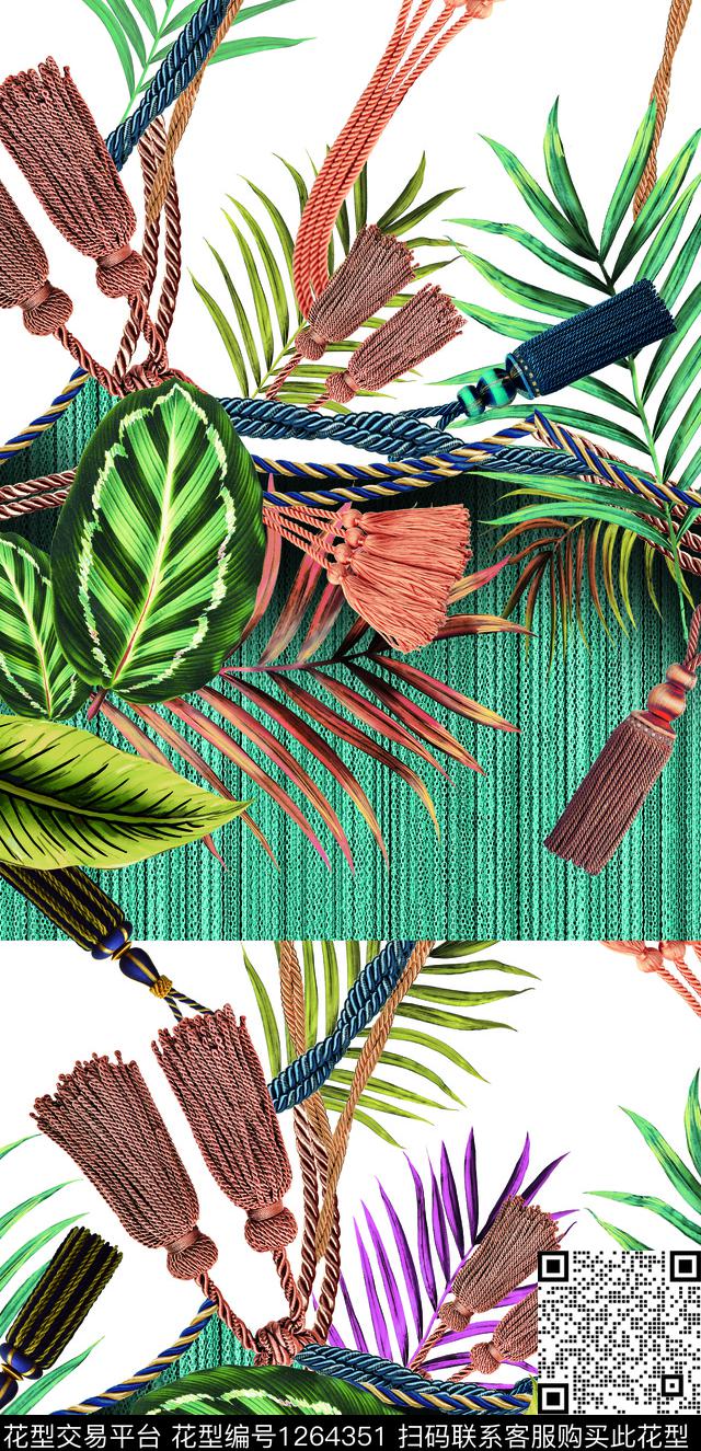 复古女装花卉数码印花华亿平台下载（图片编号: 1264351） - 瓦栏（Walan）