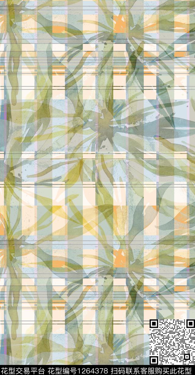 清爽底花卉数码华亿平台女装数码印花华亿平台下载（图片编号: 1264378） - 瓦栏（Walan）