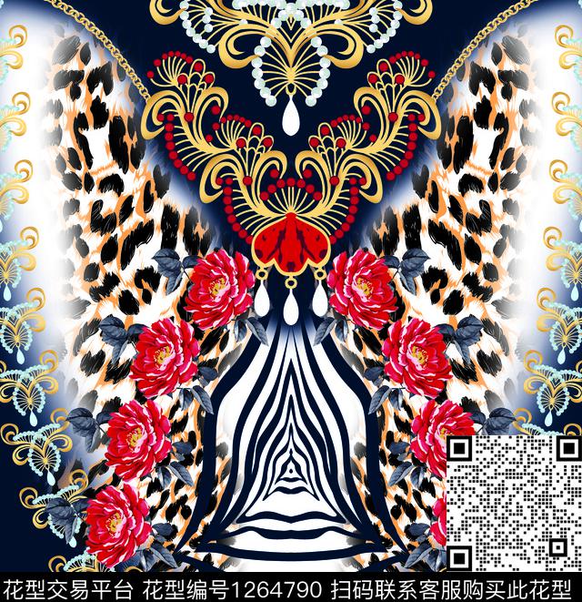 树林蔷薇花渐变数码印花华亿平台下载（图片编号: 1264790） - 瓦栏（Walan）