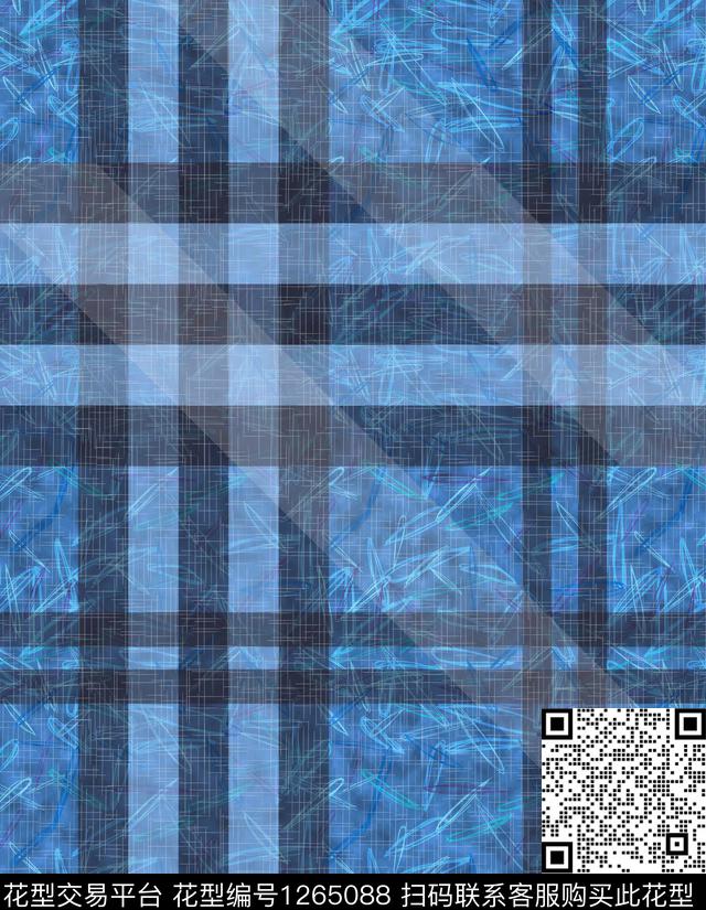 大牌风定位花格子数码印花华亿平台下载（图片编号: 1265088） - 瓦栏（Walan）