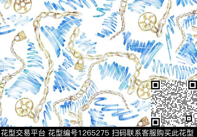 数码华亿平台链条线条画数码印花华亿平台下载（图片编号: 1265275） - 瓦栏（Walan）