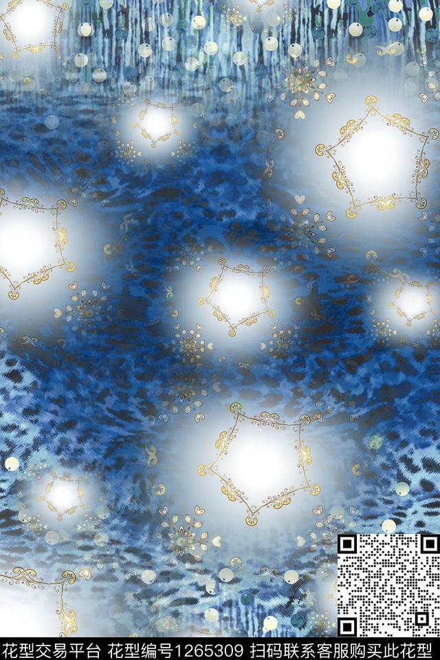 星空几何大牌风数码印花华亿平台下载（图片编号: 1265309） - 瓦栏（Walan）