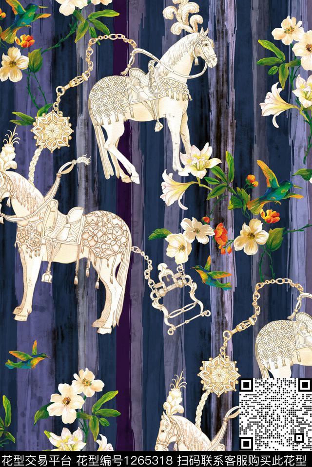 大牌风花卉动物数码印花华亿平台下载（图片编号: 1265318） - 瓦栏（Walan）