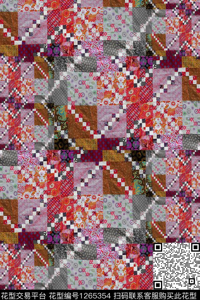 棉麻民族风肌理数码印花华亿平台下载（图片编号: 1265354） - 瓦栏（Walan）