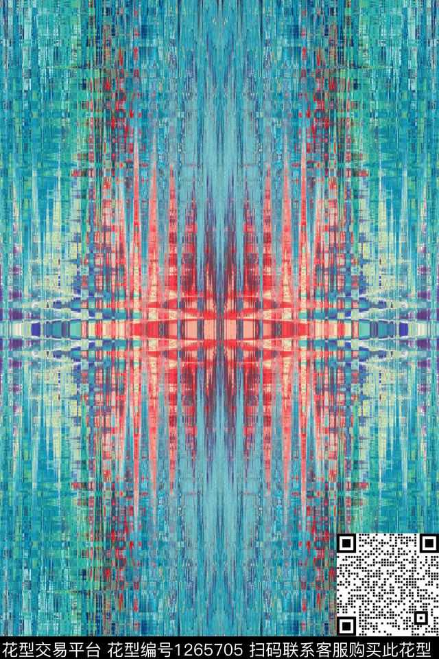 几何肌理迷幻数码印花华亿平台下载（图片编号: 1265705） - 瓦栏（Walan）