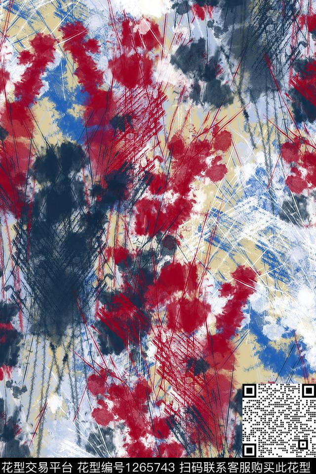 抽象花卉淑女纹理数码印花华亿平台下载（图片编号: 1265743） - 瓦栏（Walan）