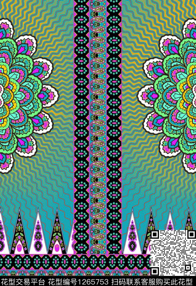 渐变绣花华亿平台花卉数码印花华亿平台下载（图片编号: 1265753） - 瓦栏（Walan）
