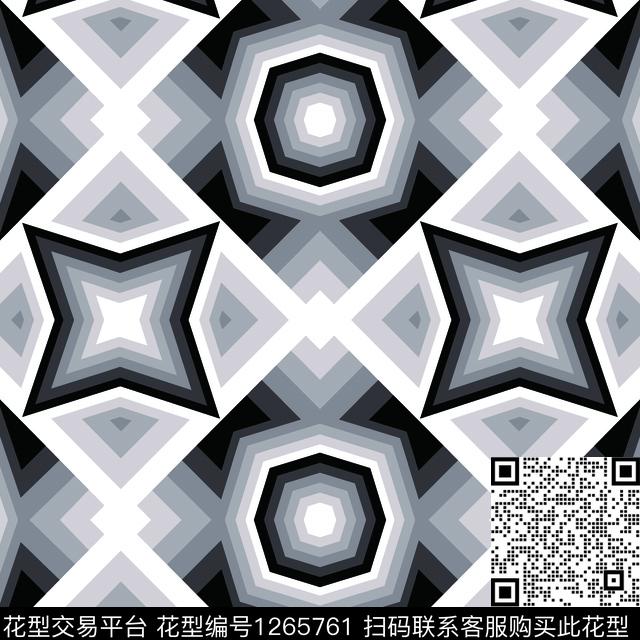 几何渐变抽象数码印花华亿平台下载（图片编号: 1265761） - 瓦栏（Walan）