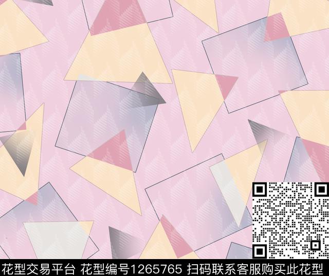 几何大牌风潮牌数码印花华亿平台下载（图片编号: 1265765） - 瓦栏（Walan）
