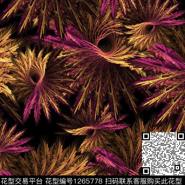 烂花华亿平台简欧花卉数码印花华亿平台下载（图片编号: 1265778） - 瓦栏（Walan）