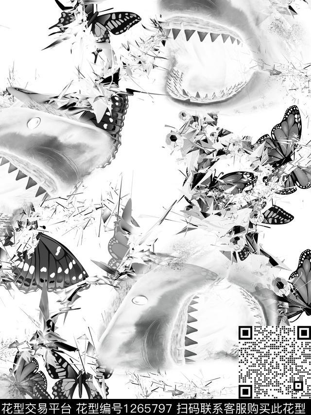 花卉艺术男装数码印花华亿平台下载（图片编号: 1265797） - 瓦栏（Walan）