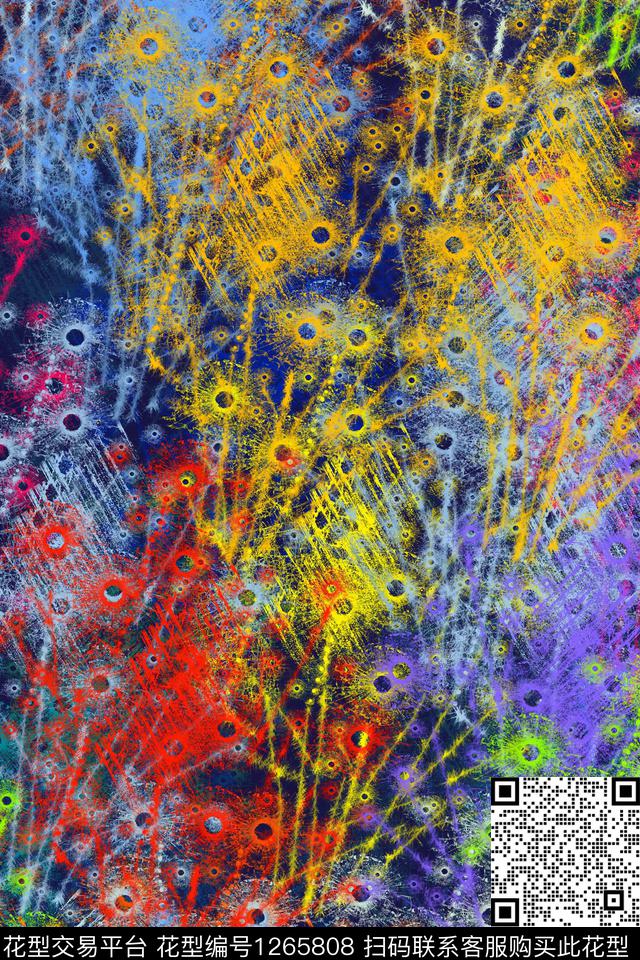 抽象花卉纹理小碎花数码印花华亿平台下载（图片编号: 1265808） - 瓦栏（Walan）