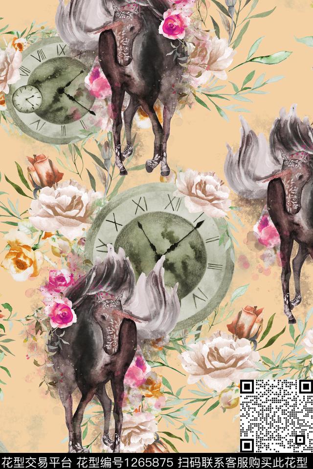 花卉大牌风动物数码印花华亿平台下载（图片编号: 1265875） - 瓦栏（Walan）