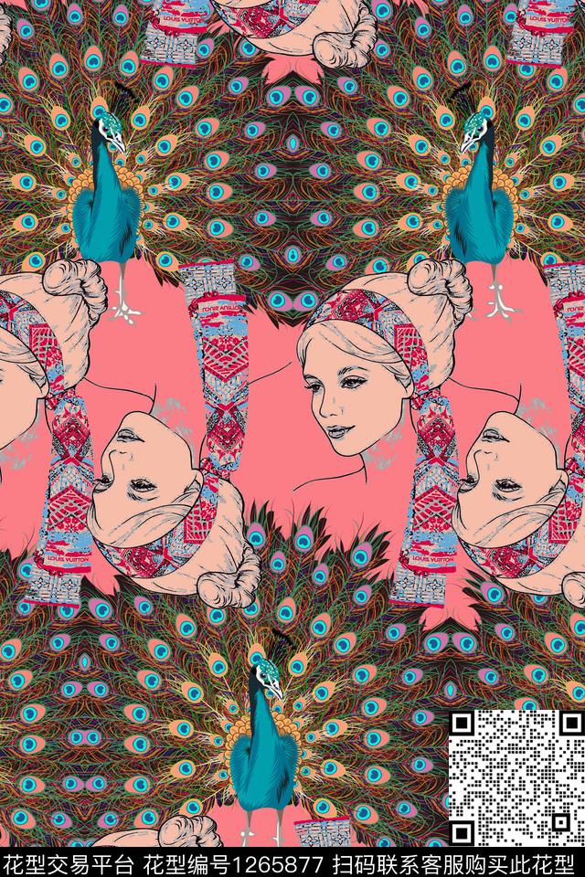 大牌风抽象民族风传统印花华亿平台下载（图片编号: 1265877） - 瓦栏（Walan）