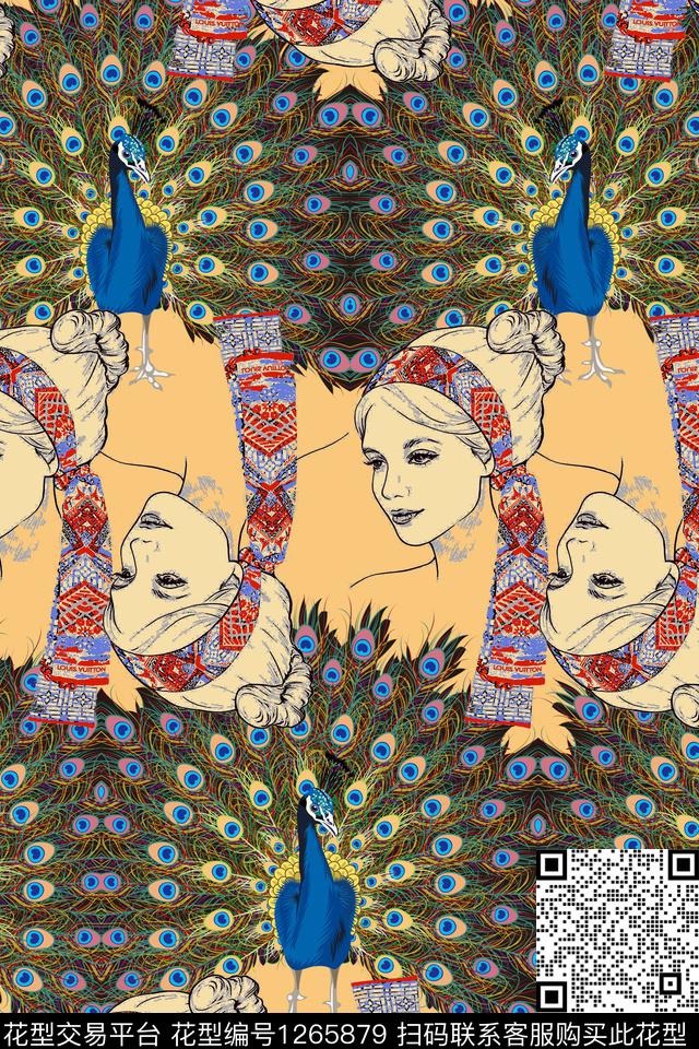 大牌风抽象民族风传统印花华亿平台下载（图片编号: 1265879） - 瓦栏（Walan）