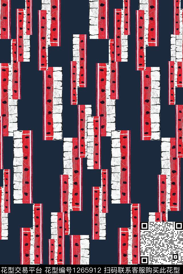 几何民族风真丝数码印花华亿平台下载（图片编号: 1265912） - 瓦栏（Walan）