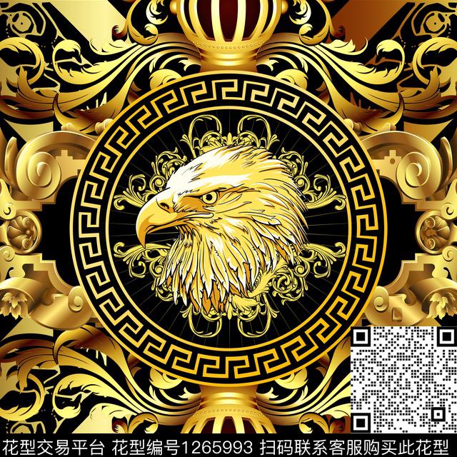 欧式定位花大牌风宫廷风数码印花华亿平台下载（图片编号: 1265993） - 瓦栏（Walan）