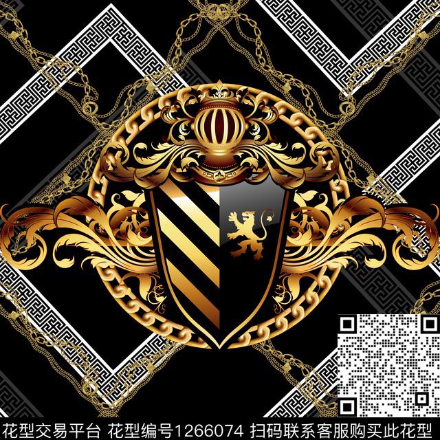 大牌风复古宫廷风数码印花华亿平台下载（图片编号: 1266074） - 瓦栏（Walan）