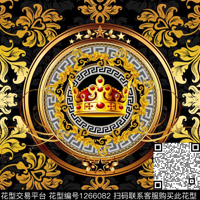 古典花纹复古宫廷风数码印花华亿平台下载（图片编号: 1266082） - 瓦栏（Walan）