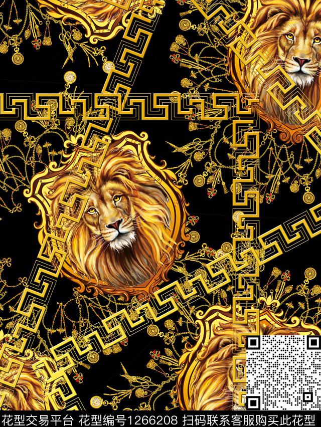 大牌风欧式定位花链条数码印花华亿平台下载（图片编号: 1266208） - 瓦栏（Walan）