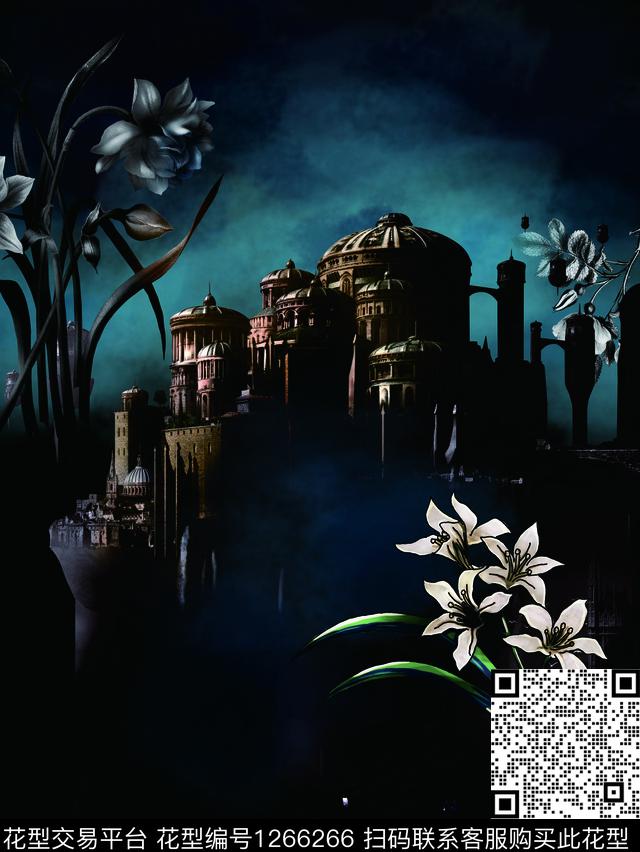 花卉大牌风动物数码印花华亿平台下载（图片编号: 1266266） - 瓦栏（Walan）