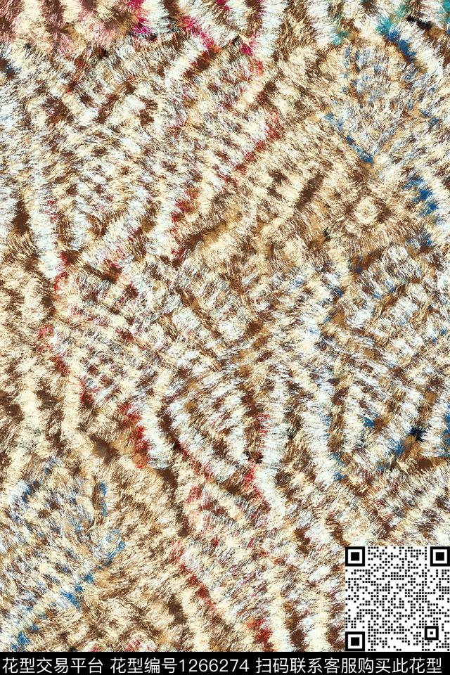 纹理笔触抽象数码印花华亿平台下载（图片编号: 1266274） - 瓦栏（Walan）