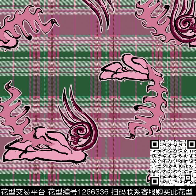 女装复古格子图案传统印花华亿平台下载（图片编号: 1266336） - 瓦栏（Walan）