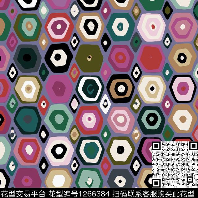 潮牌大牌风几何传统印花华亿平台下载（图片编号: 1266384） - 瓦栏（Walan）