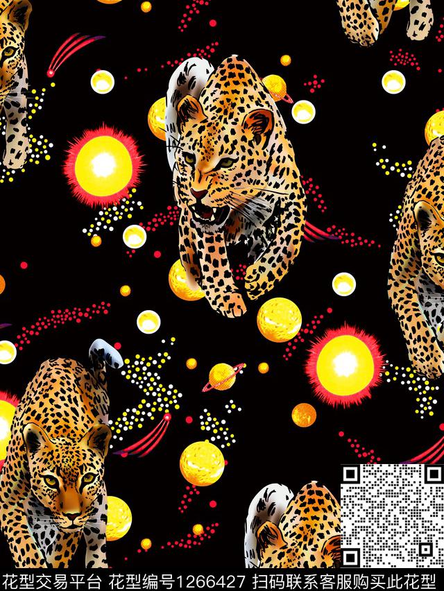 豹子大牌男装动物数码印花华亿平台下载（图片编号: 1266427） - 瓦栏（Walan）