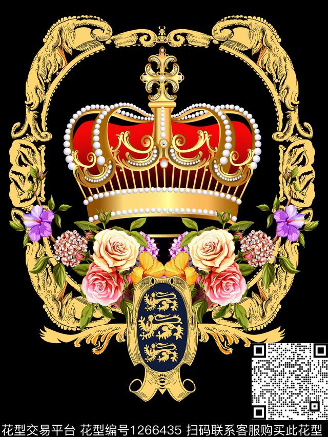 宫廷风大牌男装欧式定位花数码印花华亿平台下载（图片编号: 1266435） - 瓦栏（Walan）