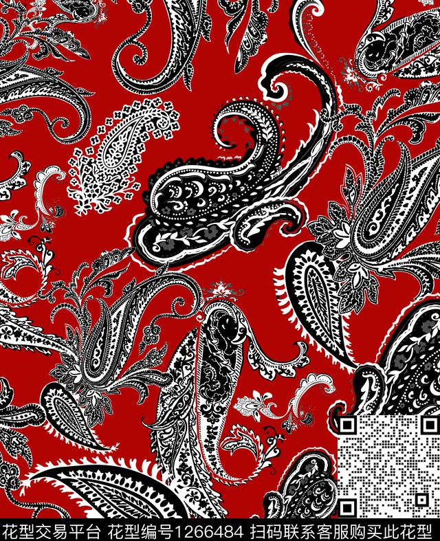 女装民族风手绘花卉数码印花华亿平台下载（图片编号: 1266484） - 瓦栏（Walan）