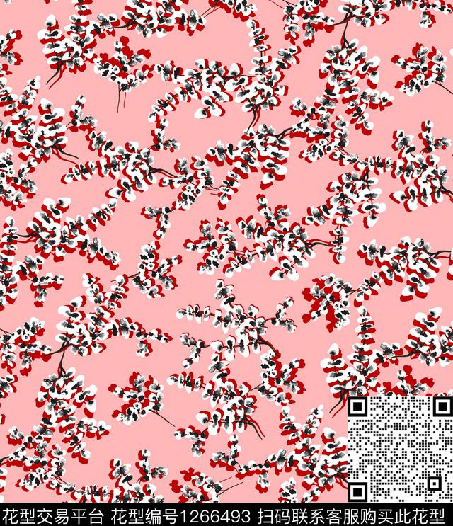 女装大牌风花卉数码印花华亿平台下载（图片编号: 1266493） - 瓦栏（Walan）