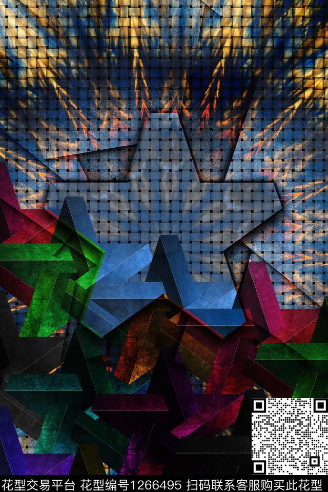 艺术羊毛衫颜色数码印花华亿平台下载（图片编号: 1266495） - 瓦栏（Walan）