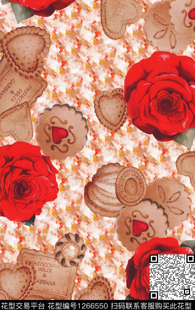 花卉潮牌大牌风数码印花华亿平台下载（图片编号: 1266550） - 瓦栏（Walan）