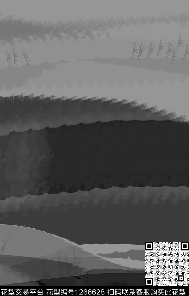 抽象混合拼接绘画数码印花华亿平台下载（图片编号: 1266628） - 瓦栏（Walan）