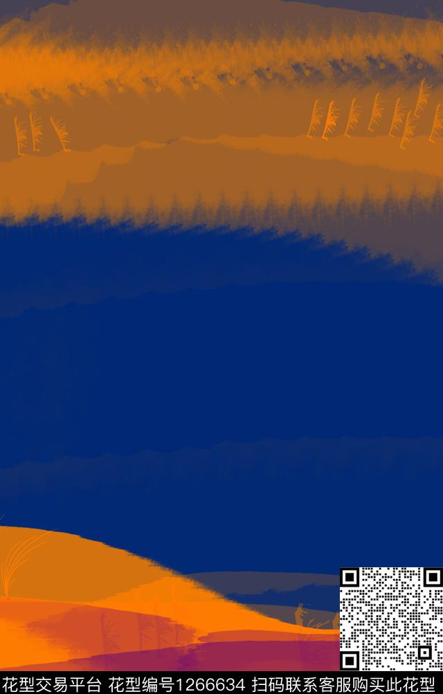 抽象混合拼接绘画数码印花华亿平台下载（图片编号: 1266634） - 瓦栏（Walan）