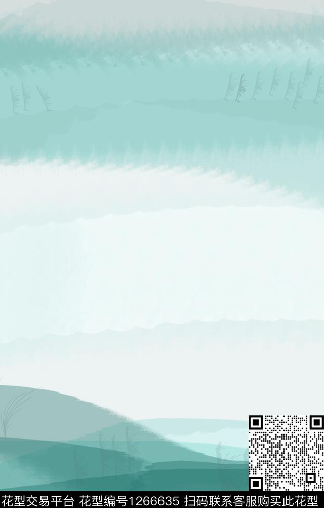 抽象混合拼接绘画数码印花华亿平台下载（图片编号: 1266635） - 瓦栏（Walan）