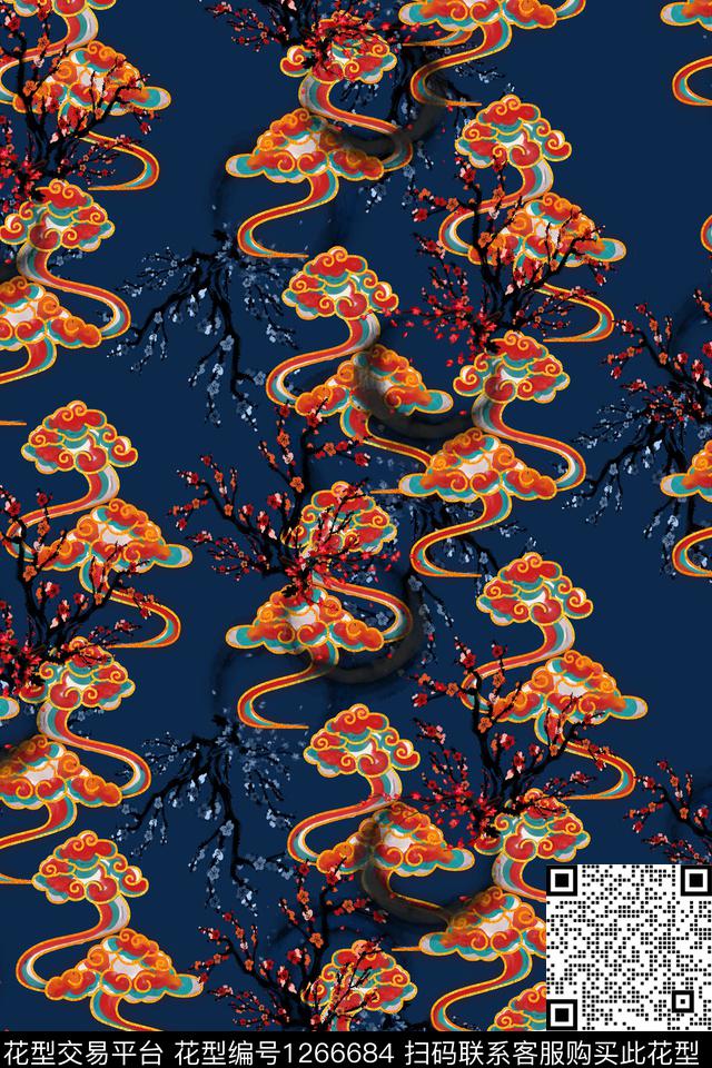 复古中国风民族风数码印花华亿平台下载（图片编号: 1266684） - 瓦栏（Walan）